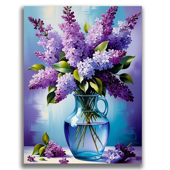 Mosflare Flower Diamond Art Painting Kit,14x14 inch,HD Canvas Full Drill Gem Art,DIY Craft Home Wall Decor and Gift