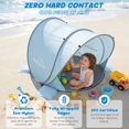 thumbnail image 3 of Carpa de playa para bebés Elegear plegable con toldo pequeño UPF 50+, azul, 3 of 9