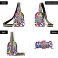 thumbnail image 7 of FORMRS Womens Crossbody Sling Bag Travel Daypack Shoulder Chest Backpack, Purple Wavy Plaid, 7 of 7