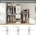 thumbnail image 6 of Sophshelter Closet Organizer System Wardrobe Storage 2 Door White Tall Cabinet Closet with 2 Drawers and Walk-in Garment Rack 96" L x 15.7" W x 70.8" H, 6 of 11