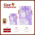 thumbnail image 4 of ZICANCN Christmas Gift Bags, Abstract Pastel Violet Painting Reusable Fabric Drawstring Storage Bags with Drawstring, Small Size, 4 of 7