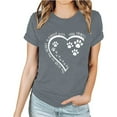 thumbnail image 2 of Meichang T-Shirts de la Saint-Valentin pour Femmes Hauts Mignons Imprimé Cœur Vacances Col Rond Hauts Décontractés Manches Courtes Cadeaux T-Shirts Blouses Liquidation de Printemps, 2 of 3