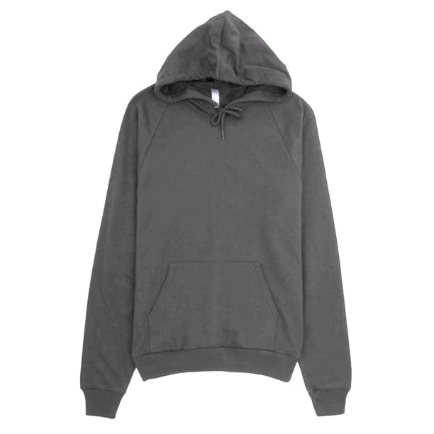 American Apparel - Sudadera de felpa con capucha Modelo California Pullover hombre caballero (Asfalto)