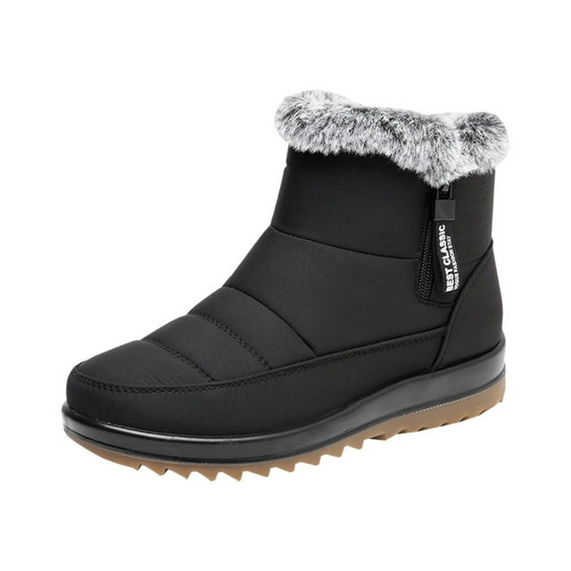 Dsscvnef Bottes de Neige d'Hiver pour Femmes Chaussures Confortables et Chaudes pour Activités Extérieures