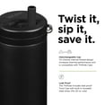 thumbnail image 4 of Klean Kanteen TKWide Insulated Water Bottle with Twist Cap - Stainless Steel Water Bottle - 20 Oz, Black, 4 of 7