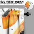 thumbnail image 5 of Kitchen Curtains 36 Inch Short - 3 Panel Set, Rod Pocket Window Curtain with Papaya Tropical Fruit Pattern, 100% Polyester for Farmhouse, Cafe, Kitchen, Living Room, Bedroom, Easy Wash, 5 of 6