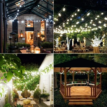 Solar String Lights Outdoor 2 Pack Each 21 33ft 30 Led Globe Waterproof 8 Modes Crystal Ball For Yard Patio Garden Wedding Pergola Gazebo Bistro Cool White Canada Solar String Lights Outdoor 2 Pack, Pergola Globe String Lights