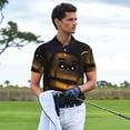 thumbnail image 4 of Lsque Five Nights At Freddy'S Pattern Golf Shirts for Men Dry Fit Print Moisture Wicking Performance Short Sleeve Polo Shirt-X-Large, 4 of 7