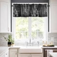 thumbnail image 3 of Kitchen Curtains Valances for Small Windows, Summer Ocean Seawater Short Curtain Valance for Living Room, Green Rod Pocket Blinds Window Printed Drapes 1 Panel 54x18 Inch, 3 of 6