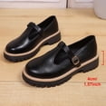thumbnail image 5 of Miluxas Womens Loafers Shoes Platform Chunky Loafer Lug Sole Comfortable Slip on One Piece Buckle Casual Dress Shoes Black 6(37), 5 of 9