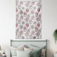 thumbnail image 3 of Rose Tapestry, Romantic Flowers with Pastel Paint Blots, Wall Hanging for Bedroom Living Room Dorm Decor, 60W X 80L Inches, Pastel Pink Pale Rose Charcoal Grey and Pale Eggshell, by Ambesonne, 3 of 5