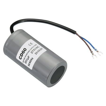 

Uxcell CD60 Running Capacitor 200uF 275V 2 Wires 50/60Hz 100x50mm Motor Starting Capacitor