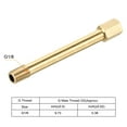 thumbnail image 3 of Uxcell Brass Pipe Fitting G1/8 Female to G1/8 Male Thread Adapter 100mm Extension Connector Hex Pipe Coupling 2 Pack, 3 of 5