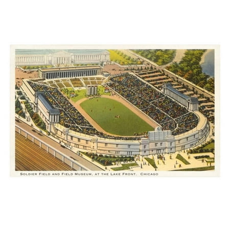 Soldier Field and Field Museum, Chicago, Illinois Print Wall (Best Art Museum In Chicago)