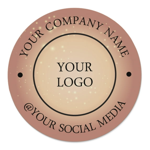 Printtoo Label Stickers for Small Business -100 RoundCustom Vinyl Waterproof Stickers -Personalized Labels for Handmade, Brand Stickers -Fairy Lights, 2x2 Inches