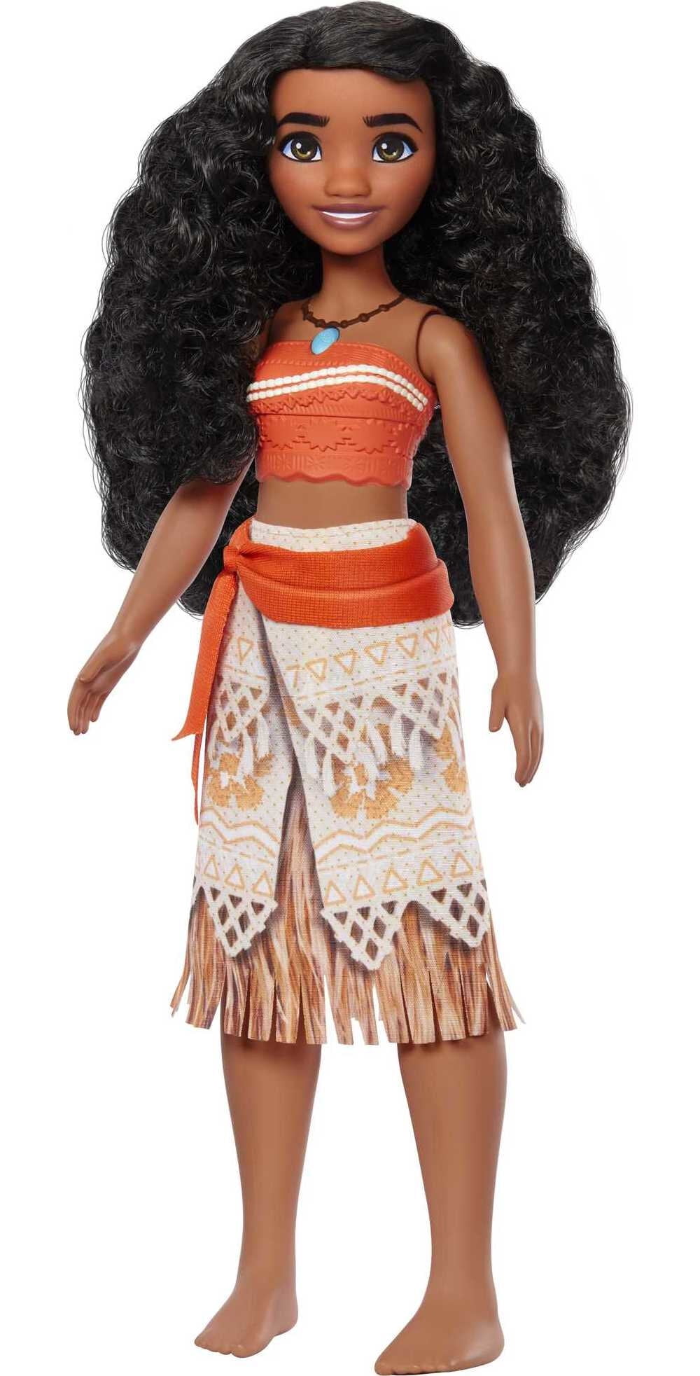 Disney Princess Singing Moana Fashion Doll in Signature Outfit, Sings "How Far I'll Go"