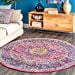 thumbnail image 3 of nuLOOM Paisley Verona Vintage Persian Area Rug, 6', Pink, 3 of 5