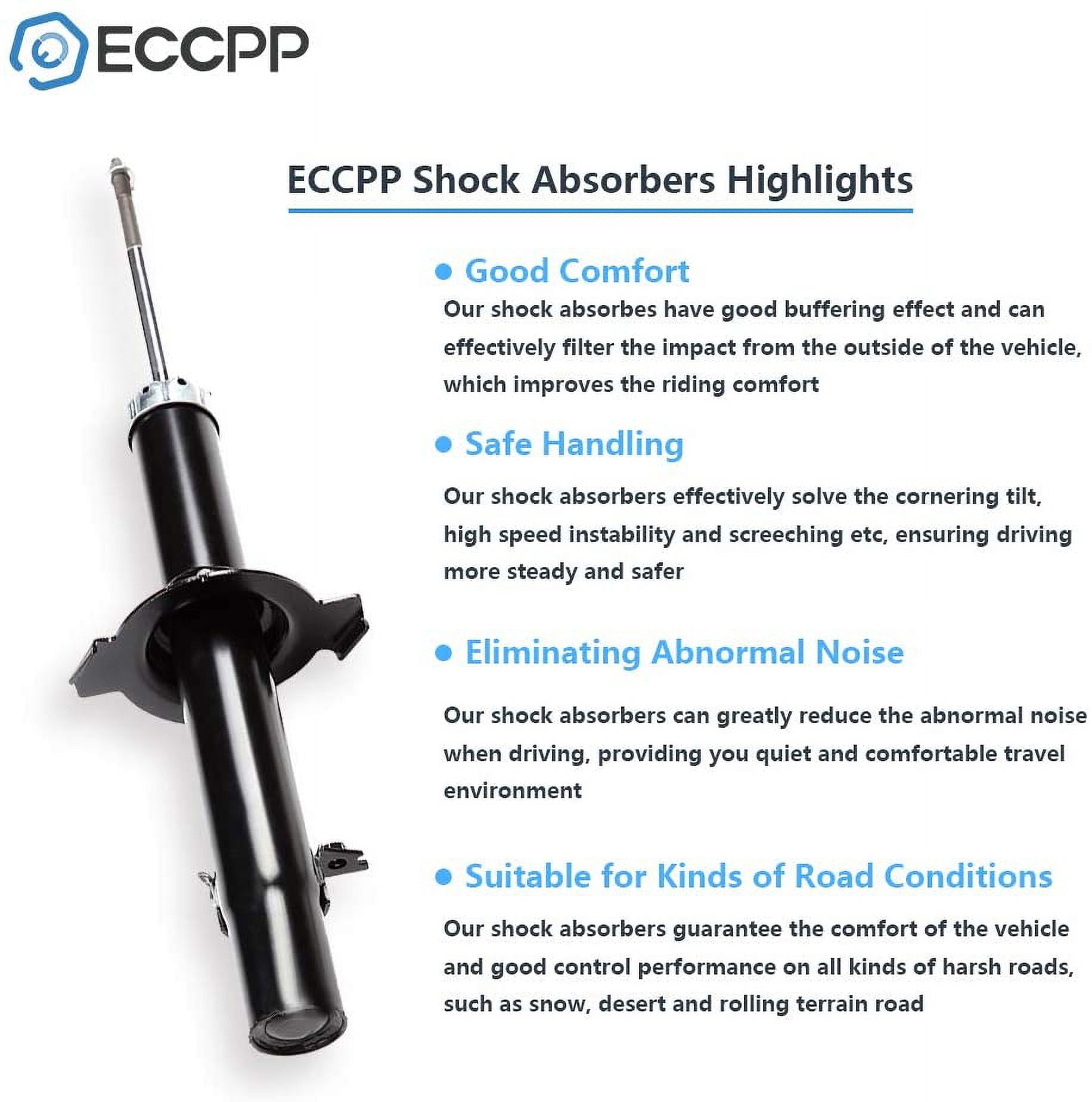 Shocks Struts,ECCPP Front Rear Shock Strut Absorbers Kits Compatible with 1996 1997 1998 1999 2000 2001 2002 2003 2004 for Acura RL 341434 72156 341435 72157 341437 71381