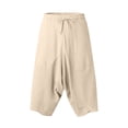thumbnail image 7 of Zylarhe Casual Pants for Men, Men Summer Casual Mid Waist Loose Cropped Harem Pants With Pockets Khaki XXXXL, 7 of 7