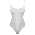 thumbnail image 3 of Women's Underwear Diamond Chain Slim Top Low Cut Camisole Bodysuit Jumpsuit Top, 3 of 8