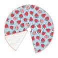 thumbnail image 3 of Salouo Strawberries Christmas Tree Skirt 48" Farmhouse Christmas Decorations Snowman Xmas Tree Skirt Tree Mat for Holiday Party Decor, 3 of 8