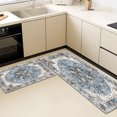 thumbnail image 5 of Kitchen Rugs Sets of 3 Non Slip Washable Kitchen Mats for Floor, Waterproof Kitchen Runner Rug, Floor Mat Carpet for Entryway, Laundry, Sink, Hallway, Bathroom, 5 of 10
