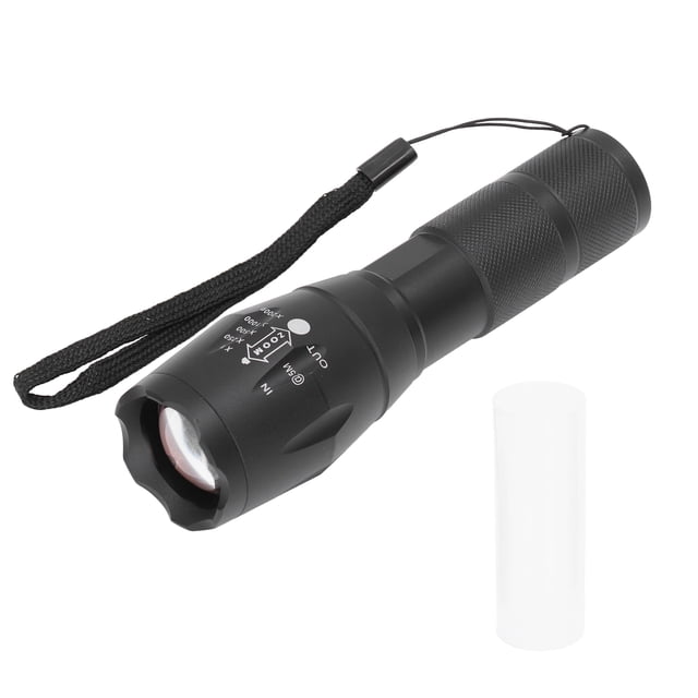 Linterna LED portátil con enfoque telescópico para caza, IPX54, resistente al agua, luz roja A100