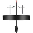 thumbnail image 2 of AIR-6 Inch Black Ceiling Lighting Canopy Kit Ceiling Plate Cover 3 Holes for Pendant Light and Chandelier with All Hardware Includes Loop, Cross Bar and Mounting Screws, 2 of 4