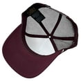 thumbnail image 4 of Hurley Men's Trucker Hat Sommerset High Crown Mesh Snapback Cap (Burgundy/Beige), 4 of 4