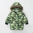 thumbnail image 2 of Staki Boy's Winter Coat Waterproof Kids Puffer Jacket Thicken Parka Fleece Snow Outerwear with Hood Toddler Coat(Green,5-6 Years), 2 of 8