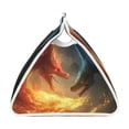 thumbnail image 3 of Lsque Red And Blue Fire Dragon B Printed Long Tissue Box Cover Holder, Facial Paper Organizer Dispenser,Triangle with Bottom Belt, PVC Leather Decorative Organizer, 3 of 9