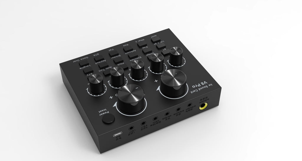 Technical Pro Podcast Mixer with Sound Effects (Black) (1 lb)