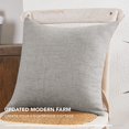thumbnail image 4 of HTOOQ 24x24 Pillow Covers, Faux Linen Throw Pillow Covers, Large Cushion Covers, Outdoor Pillowcase for Patio(24 x 24 Inch, Light Grey, Set of 4, No Pillow Insert), 4 of 7