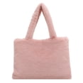 thumbnail image 2 of Bolsa pequeño con asa superior de color sólido de piel suave de invierno para mujer (rosa) Ehuebsd Para estrenar, 2 of 9