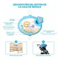 thumbnail image 3 of Móvil Musical KIDDOS para Cuna Sonajero Giratoria con Proyector de luz azul, 3 of 5