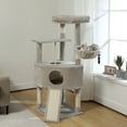thumbnail image 2 of Vibrant Life 50inch Cat Tree Tower with Large Condo and Perch for Indoor Cats, Light Gray, 2 of 10