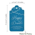 thumbnail image 5 of Inkdotpot Pack Of 50 Happy Diwali Favor Paper Tags Craft Real Silver Foil Hang Tags, 5 of 6