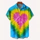 thumbnail image 3 of Nueva camisa de moda para hombre con estampado 3D, de verano, de manga corta, con una sola fila de botones, holgada, de gran tamaño, con estampado de corazón amoroso, tendencia, camisas unisex, 3 of 5