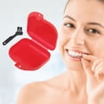 thumbnail image 2 of Unique Bargains 1 Set Braces Box with Brush Mini Braces Storage Box Red, 2 of 5