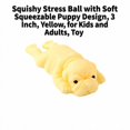 thumbnail image 3 of Squishy Stress Ball with Soft Squeezable Puppy Design, 3 Inch, Yellow, for Kids and Adults, Toy, 3 of 3
