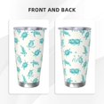 thumbnail image 3 of Uemuo Turtle Print Travel Coffee Mug ,20oz Double-walled Car Cup ,Stainless Steel Insulated Tumbler Leak-proof Travel Cup Reusable Straw Car Cup-Without Straw, 3 of 8