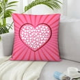 thumbnail image 6 of ZICANCN Pink Heart Decorative Throw Pillow Covers, Bed Couch Sofa Decorative Knit Pillow Covers for Living Room Farmhouse, 20"x20", 6 of 8