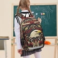 thumbnail image 7 of FORMRS School Backpack 17" Student Travel Bag with Laptop Compartment, Red Abstract Eagle, 7 of 7
