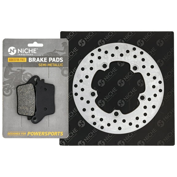 Niche Rear Right Brake Rotor Pad Semi Metallic Kit for Yamaha YZF R6 Motorcycle MK1006521
