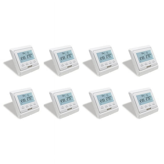 8X 16A 230V LCD Programmable Warm Floor Heating Room Thermostat Thermoregulator Temperature Controller Manual Mechanical