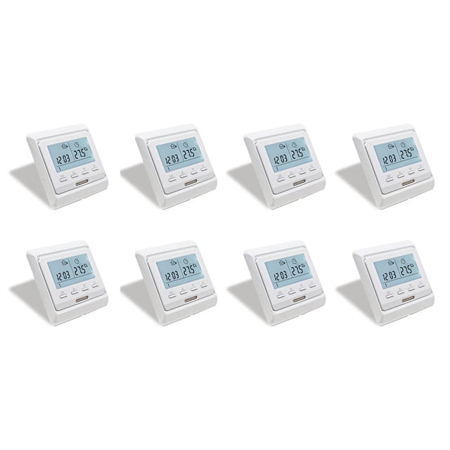 8X Thermostat Programmable 16A 230V LCD pour Sol Chauffant Contrôleur de Température Manuel Mécanique