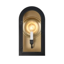 Savoy House - 5-410-331 - Grotto 1-Light Outdoor Wall Lantern in Matte Black with Vintage Gold