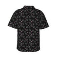 thumbnail image 4 of Qekee Cool Skull Love print Hawaiian Shirt for Men Short Sleeve Button Down Shirts Beach Tropical Casual Shirts, 4 of 9