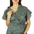 thumbnail image 4 of Bimba Kaftan With Belt Nursing Night Gown, Front & Back Buttons-Baby Shower Gift, 4 of 5