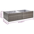 thumbnail image 5 of vidaXL Garden Planter Grey 157x80x40 cm Poly Rattan, 5 of 5
